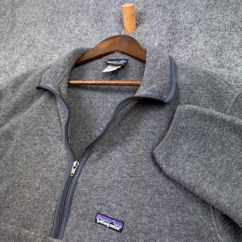 Patagonia Synchilla Fleece Pullover Mens XL Gray 1/4 Zip Sweater Jacket 0156